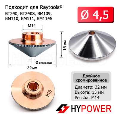 120GJT0645 Сопло двойное 4,5 мм
